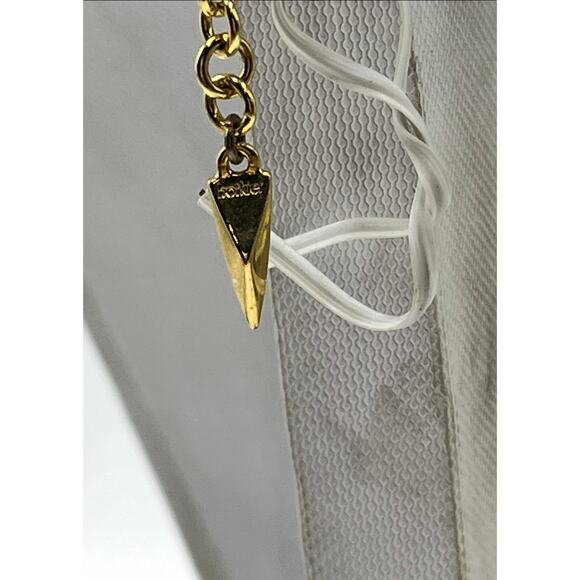 Botkier Designer Gold Tone Geometric Round Pendant Multicolor Stone Necklace New - Picture 4 of 10